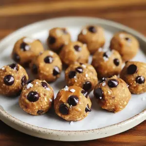 To make these tasty bites, you need a few key ingredients: - 1 cup almond flour - ½ cup protein powder (vanilla or chocolate) - ¼ cup almond butter - ¼ cup maple syrup - 2 tablespoons coconut oil, melted - ½ teaspoon vanilla extract - ½ teaspoon sea salt - ¼ cup dark chocolate chips Each ingredient plays a role. Almond flour gives a nice texture. Protein powder adds the protein punch. Almond butter makes it creamy and rich. Maple syrup sweetens naturally, while coconut oil binds everything together. The vanilla extract enhances the flavor, and sea salt balances the sweetness. Finally, dark chocolate chips add a delicious treat. You can make these bites even better with some fun mix-ins: - Chopped nuts (like walnuts or pecans) - Dried fruits (like raisins or cranberries) - Seeds (like chia or flaxseed) - Different chocolate types (like white or milk chocolate) These add crunch and flavor. You can customize your bites based on what you love! If you have allergies or dietary needs, here are some easy swaps: - Substitute almond flour with oat flour for gluten-free options. - Use sunflower seed butter instead of almond butter for nut-free bites. - Replace maple syrup with honey or agave syrup if needed. - Choose a plant-based protein powder for vegan-friendly bites. These swaps keep the bites delicious while meeting your needs. First, grab a mixing bowl. In this bowl, add 1 cup of almond flour. Next, measure out ½ cup of protein powder, either vanilla or chocolate. Then, sprinkle in ½ teaspoon of sea salt. Stir these dry ingredients together well. Make sure there are no clumps. This mix is the base for our tasty bites. Now, take a separate bowl. In it, combine ¼ cup of almond butter with ¼ cup of maple syrup. Add 2 tablespoons of melted coconut oil. Finally, pour in ½ teaspoon of vanilla extract. Mix these wet ingredients until they are smooth and creamy. This step adds moisture and flavor to your dough. Gradually add the wet mixture to the dry mixture. Use a spatula to mix thoroughly until a dough forms. If the dough is too dry, add a splash of water or more almond butter. Once mixed, fold in ¼ cup of dark chocolate chips. Then, take small pieces of dough and roll them into bite-sized balls, about 1 inch wide. Place these bites on a parchment-lined baking sheet. Chill them in the fridge for at least 30 minutes. This helps them firm up nicely. Enjoy your healthy snack! To make great cookie dough bites, you need the right texture. Start by mixing the dry ingredients first. This includes the almond flour, protein powder, and sea salt. Then, mix the wet ingredients in a different bowl. Combine almond butter, maple syrup, melted coconut oil, and vanilla extract. When you mix dry and wet together, the dough should be soft but not sticky. If it feels too crumbly, add a splash of water or more almond butter. This helps bind everything well. Sweetness is key for cookie dough bites. You can adjust it to fit your taste. If you like it sweeter, add more maple syrup. For a rich flavor, try using chocolate protein powder instead of vanilla. You can also play with the vanilla extract. Adding a bit more can enhance the overall taste. If you want a different twist, sprinkle in some cinnamon or nutmeg for warmth. Storing your cookie dough bites properly keeps them fresh. Once you roll them into balls, place them on a parchment-lined tray. Chill them in the fridge for about 30 minutes. This helps firm them up. After chilling, you can store the bites in an airtight container. They stay fresh in the fridge for up to a week. For serving, you can enjoy them cold or let them sit at room temperature for a few minutes. They make a great snack anytime! {{image_2}} You can change the flavor of your cookie dough bites easily. Try adding different extracts like almond or coconut for a twist. You can also mix in spices like cinnamon or nutmeg for warmth. Want something fruity? Toss in some dried cranberries or chopped nuts. Each of these changes adds a new taste to your bites. Experiment with flavors to find your favorite! Not all protein powders are the same. You can use whey, pea, or soy protein. Each type has a unique taste and texture. Whey protein gives a creamy feel, while pea protein is plant-based and nutty. Using different powders might change the taste of your bites. Adjust the sweetness to match your chosen protein powder. This way, you ensure your bites stay tasty. Nut butter is key to your bites’ flavor and texture. Almond butter works great, but you can try peanut or cashew butter too. Each nut butter brings its own unique flavor. If you like a sweeter taste, use cashew butter. For a classic taste, peanut butter is the way to go. Just keep the same amount in the recipe. Mixing nut butters can also create fun flavor blends! To keep your High-Protein Cookie Dough Bites fresh, store them in an airtight container. Place the container in the refrigerator. This helps maintain their taste and texture. If you follow this method, they can last about a week. The cookie dough bites stay fresh for up to seven days. To ensure they stay tasty, check for any signs of spoilage. If they smell off or look dry, it's best to toss them. Always use clean utensils when taking bites from the container. This prevents germs from getting in. If you want to save some for later, freezing is a great option. To freeze, first arrange the bites on a baking sheet in a single layer. Place the sheet in the freezer until they are firm. Once firm, transfer the bites into a freezer-safe bag. They can last up to three months in the freezer. When you are ready to eat them, just pull out a few and let them thaw in the fridge. Enjoy your healthy snack whenever you want! Yes, High-Protein Cookie Dough Bites are healthy. They contain almond flour, which is low in carbs and high in good fats. The protein powder adds extra protein, which is great for muscle repair. Almond butter gives healthy fats, too. These bites can be a smart snack choice. They satisfy your sweet tooth without the guilt. Yes, you can use different types of flour. However, almond flour works best for texture and flavor. If you need alternatives, try oat flour or coconut flour. Just remember, each flour has a different taste and texture. You may need to adjust the wet ingredients if you switch flours. Some of the best brands include Quest, RXBAR, and Bhu Foods. These brands focus on using quality ingredients. They often have good taste and texture. Check the labels for protein content and sugar levels. This helps you choose the best option for your diet. Each High-Protein Cookie Dough Bite has about 80 calories. This makes them a great snack option. They provide energy without too many calories. You can enjoy a few bites without feeling guilty. Just remember to keep track of how many you eat! Yes, you can make these bites vegan-friendly. Just swap the honey for maple syrup, as listed in the recipe. Make sure to choose a plant-based protein powder. Also, check that your chocolate chips are dairy-free. This way, you can enjoy these tasty bites while sticking to a vegan diet. High-protein cookie dough bites are simple and fun to make. We covered the key ingredients, including options for allergies and mix-ins. The step-by-step guide helps you create perfect bites every time. Remember the tips for dough consistency and flavor adjustments. Explore different flavor profiles and nut butter options to keep things exciting. Proper storage ensures your bites stay fresh. These bites can fit various diets, making them a tasty treat for anyone. Enjoy your cooking and snack time with these healthy delights!