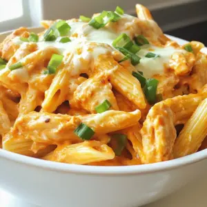 To make delicious high-protein buffalo chicken pasta, you need a few key ingredients. Here&rsquo;s what you&rsquo;ll need: - 8 ounces whole wheat penne pasta - 2 cups cooked chicken breast, shredded - 1 cup Greek yogurt - 1/2 cup buffalo sauce (adjust to taste) - 1 cup cottage cheese - 1/2 cup shredded mozzarella cheese - 1/4 cup chopped green onions - 1 teaspoon garlic powder - 1/2 teaspoon onion powder - Salt and pepper to taste - 2 tablespoons olive oil - Fresh parsley for garnish (optional) Each ingredient plays a role. Whole wheat penne packs in fiber and nutrients. Cooked chicken gives you that tasty protein boost. Greek yogurt adds creaminess with less fat than regular cream. Cottage cheese also adds protein and a nice texture. Buffalo sauce brings the heat and flavor. The cheeses melt beautifully, creating a rich sauce. Green onions add a fresh touch, while garlic and onion powders elevate the dish&rsquo;s taste. Finally, olive oil helps to cook the chicken and pasta. Fresh parsley can brighten the dish when you serve it. Enjoy the process of gathering these ingredients; they will come together to create a meal you&rsquo;ll love! {{ingredient_image_1}} Start by boiling a large pot of water. Add a pinch of salt to the water. This helps the pasta taste better. Once the water boils, add 8 ounces of whole wheat penne pasta. Cook it according to the package instructions. This usually takes about 10-12 minutes. You want the pasta to be al dente, which means it should have a slight bite. When done, drain the pasta and set it aside. In a large mixing bowl, combine 1 cup of Greek yogurt with 1/2 cup of buffalo sauce. You can adjust the buffalo sauce to make it more or less spicy. Next, mix in 1 cup of cottage cheese. Add 1 teaspoon of garlic powder, 1/2 teaspoon of onion powder, and some salt and pepper to taste. Stir well until the mixture is smooth and creamy. This sauce will give your dish a rich flavor. In the same pot you used for the pasta, heat 2 tablespoons of olive oil over medium heat. Add 2 cups of shredded chicken breast to the pot. Stir the chicken until it warms up. Then, add the cooked pasta to the pot with the chicken. Pour the buffalo sauce mixture over the chicken and pasta. Stir gently until everything is well coated. Now, sprinkle 1/2 cup of shredded mozzarella cheese on top. Gently fold the cheese into the pasta. Let it cook for an additional 2-3 minutes. This allows the cheese to melt and blend into the dish. Once everything is heated through, you&rsquo;re ready to serve. To boost the protein in your dish, consider adding more chicken. Use about 2.5 cups of shredded chicken. You can also mix in cooked lentils or chickpeas. These add great protein and flavor. If you want to swap Greek yogurt, try using low-fat sour cream. For cottage cheese, you can use ricotta or even silken tofu. Both options will work well in this recipe. To adjust the spice level, add more buffalo sauce. Start with a little, then taste as you go. If you want a milder dish, mix in some ranch dressing. You can also add more garlic powder for depth. For seasoning, always taste before serving. A pinch of salt or pepper can make a big difference. Don&rsquo;t forget to add fresh herbs for extra flavor. Chopped parsley or cilantro works well. Pro Tips Adjust the Heat: If you prefer a milder dish, reduce the amount of buffalo sauce or use a milder variant. You can also add a bit of cream or more Greek yogurt to tone down the heat. Protein Boost: For an extra protein kick, consider adding some black beans or chickpeas to the pasta mix. They blend well and enhance the overall texture. Meal Prep Friendly: This recipe is great for meal prep! Store portions in airtight containers in the fridge for up to 4 days, and simply reheat when ready to serve. Garnish Wisely: Fresh herbs like cilantro or basil can add a delightful freshness to the dish. Don't hesitate to experiment with different garnishes! {{image_2}} You can change the pasta for a gluten-free option. Rice pasta or chickpea pasta works well. These choices keep the dish tasty and healthy. You can also try other proteins. Turkey or shredded tofu gives great flavor too. Each swap brings a new twist to your meal. If you want to make it dairy-free, use cashew cream instead of Greek yogurt. You can also skip the cottage cheese or use a dairy-free version. This keeps the dish creamy and rich. For lower carbs, use zucchini noodles or spaghetti squash. These options reduce carbs but keep the dish filling. Enjoy experimenting with these changes! Store your leftovers in airtight containers. I recommend glass or BPA-free plastic containers. They keep the food fresh. You can also use resealable bags. Just make sure to squeeze out the air before sealing. Your buffalo chicken pasta will stay good for about 3 to 4 days in the refrigerator. To reheat, use the microwave or stovetop. If you're using the microwave, heat in short bursts. Stir the pasta between intervals to avoid hot spots. If you prefer the stovetop, add a little water or broth. This will keep it moist. Heat over low, stirring gently. To ensure the cheese remains melted and creamy, cover the pot while reheating. This helps trap steam and keeps the cheese gooey. Enjoy every bite! Yes, you can use frozen chicken. Just make sure to thaw it first. You can do this in the fridge overnight. If you're in a rush, place the chicken in a sealed bag and submerge it in cold water for about an hour. Once thawed, cook the chicken as you normally would. Shred it before mixing it with the pasta. To add more heat, use extra buffalo sauce. You can also mix in some crushed red pepper flakes. If you love heat, try adding jalape&ntilde;os or hot sauce to taste. Experiment with different hot sauces to find your perfect spice level. Absolutely! This dish is great for meal prep. You can store individual portions in airtight containers. It keeps well in the fridge for up to four days. When you're ready to eat, just reheat in the microwave or on the stove. Yes, this recipe is perfect for making ahead. You can prepare the dish up to two days in advance. Store it in the fridge until you're ready to enjoy it. Just remember to reheat it gently to keep the cheese creamy and delicious. This recipe for buffalo chicken pasta combines whole wheat penne, chicken, and a creamy sauce. We discussed cooking the pasta and making the sauce with yogurt and buffalo spice. I also shared tips for adding protein and adjusting flavors. You can swap ingredients to suit your needs, whether gluten-free or dairy-free. Store leftovers correctly for future meals. This dish is quick, tasty, and great for meal prep. Enjoy making it your own with the ideas shared. Dive in and savor the flavors!