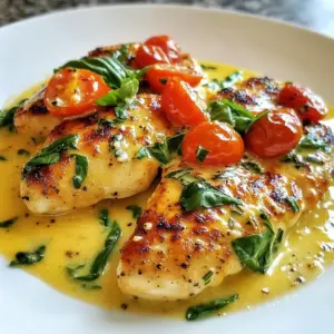 - Chicken and Seasoning - 4 boneless, skinless chicken breasts - 1 tablespoon olive oil - 1 teaspoon Italian seasoning - Salt and pepper to taste - Vegetables - 4 cloves garlic, minced - 1 cup cherry tomatoes, halved - 1 cup fresh spinach - Cream and Cheese - 1 cup heavy cream - &frac12; cup grated Parmesan cheese - 1 tablespoon fresh basil, chopped (for garnish) For this creamy garlic Tuscan chicken, you need fresh ingredients. First, select four boneless, skinless chicken breasts. They provide a tender and juicy base. You will also need olive oil to cook the chicken. A touch of Italian seasoning, salt, and pepper adds great flavor. Next, we need vegetables. Garlic is key. Use four cloves, minced for the best taste. Cherry tomatoes bring sweetness. Halve them to release their juices. Fresh spinach adds color and nutrition. Finally, we need cream and cheese. Heavy cream gives the sauce its rich texture. Grated Parmesan cheese enhances the flavor. Don't forget fresh basil. It makes a lovely garnish. With these ingredients ready, you set yourself up for a delicious meal. Each one plays a key role in making this dish flavorful and simple. Enjoy the process of gathering them! {{ingredient_image_1}} - Seasoning the chicken breasts: First, I dry the chicken breasts with paper towels. This step helps the seasoning stick well. Next, I sprinkle Italian seasoning, salt, and pepper on both sides. This adds great flavor right from the start. - Cooking the chicken until golden: I heat olive oil in a large skillet over medium-high heat. Once hot, I add the chicken breasts. I cook them for about 5-7 minutes on each side. I check that they turn a nice golden brown. The chicken is done when it reaches 165&deg;F inside. After cooking, I remove the chicken and set it aside. - Saut&eacute;ing the garlic: In the same skillet, I lower the heat to medium. I add minced garlic and saut&eacute; it for about one minute. This step makes the kitchen smell amazing! I watch carefully so it doesn&rsquo;t burn. - Adding tomatoes and spinach: Then, I toss in the halved cherry tomatoes and fresh spinach. I cook them for about 2-3 minutes. The spinach wilts, and the tomatoes soften, creating a lovely base for the sauce. - Creating the creamy sauce: Next, I pour in the heavy cream and add the grated Parmesan cheese. I stir until the cheese melts and combines with the cream. I let the sauce come to a slight simmer, thickening it just right. - Combining chicken with sauce: Finally, I return the cooked chicken to the skillet. I nestle it gently into the sauce. I let it simmer for an additional 3-4 minutes. This allows the chicken to soak up all those rich flavors. Each bite will be creamy and full of taste! - Ensuring the chicken is cooked through: Use a meat thermometer. Cook the chicken until it reaches 165&deg;F. This ensures it is safe to eat. Cut into the thickest part to check. If the juices run clear, it is done. - Adjusting seasoning to taste: Start with the basic seasonings. Taste the sauce before serving. If it needs more flavor, add more salt or Italian seasoning. A pinch of red pepper flakes can add a nice kick, too. - Serving suggestions with sides: Serve this dish with garlic bread. It soaks up the creamy sauce well. You can also place it over cooked pasta or rice. This adds extra texture and flavor. - Garnishing for visual appeal: Top the dish with fresh basil. A sprinkle of extra Parmesan cheese adds a nice touch. This makes the dish look vibrant and appetizing. Pro Tips Rest the Chicken: Let the chicken rest for a few minutes after cooking. This helps retain its juices, making it more tender and flavorful. Use Fresh Ingredients: Fresh garlic, spinach, and tomatoes enhance the flavor of the sauce. Always opt for fresh over dried when possible. Adjust the Creaminess: For a lighter version, substitute half of the heavy cream with chicken broth. This maintains flavor while reducing fat. Flavor Variations: Experiment with different herbs like thyme or oregano, or add a splash of white wine for an extra layer of flavor in the sauce. {{image_2}} You can switch chicken for other meats. Try turkey or pork. These meats work well with the sauce. If you want a dairy-free version, use coconut cream. This gives a creamy texture without dairy. You can also use nutritional yeast instead of Parmesan. This adds a cheesy flavor without dairy. Adding fresh herbs can boost the taste. Try thyme or oregano for a different twist. You can also add parsley for freshness. Incorporating other vegetables makes this dish more colorful. Bell peppers or zucchini are great options. They add crunch and nutrients. You can mix in mushrooms for an earthy touch too. After you enjoy the creamy garlic Tuscan chicken, store leftovers in an airtight container. Make sure to let the dish cool to room temperature before sealing it. This helps keep the flavors fresh. You can refrigerate the chicken for up to three days. When you're ready to eat again, reheating is simple. Warm the chicken in a skillet over medium heat. Add a splash of broth or cream to help revive the sauce. Stir gently until heated through. You can also use the microwave, but be cautious. Heat it in short bursts to avoid overcooking. If you want to save some creamy garlic Tuscan chicken for later, freezing is a great option. Allow the dish to cool completely before freezing. Use a freezer-safe container or a heavy-duty freezer bag to store it. It can stay good in the freezer for up to three months. To thaw, place the container in the fridge overnight. This method keeps the chicken juicy. When you&rsquo;re ready to eat, reheat it in a skillet on medium-low heat. Add a little cream or broth to keep it creamy and delicious. Enjoy the flavors all over again! What can I serve with Creamy Garlic Tuscan Chicken? You can serve this dish with many sides. Garlic bread is a great choice. It soaks up the creamy sauce well. Pasta or rice also works nicely. Both options add a nice base. You might even add a side salad for freshness. Roasted vegetables can add color and nutrients. Can I make this recipe ahead of time? Yes, you can make this dish ahead. Cook the chicken and sauce as directed. Then, store them in the fridge. When you are ready to serve, just reheat. Add a splash of cream to keep it creamy. It tastes great the next day too! Is it possible to make this dish lighter? Absolutely! You can use chicken thighs instead of breasts. They are often juicier and more flavorful. For a lighter sauce, use half-and-half instead of heavy cream. You can also reduce the cheese a bit. Adding more veggies like zucchini can keep it filling and light. This blog post covered the delicious Creamy Garlic Tuscan Chicken recipe. We talked about the key ingredients like chicken, veggies, and sauce. I shared step-by-step instructions for cooking the chicken and making the creamy sauce. You now have tips for cooking and presentation, plus ideas for variations. Don't forget about storage tips to keep your leftovers fresh. Enjoy trying out this recipe and making it your own! Happy cooking!