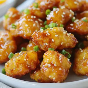 - 1 lb (450g) chicken breast, cut into bite-sized pieces - 1/2 cup cornstarch - 1 egg, whisked Chicken breast gives a great base for the dish. I cut it into small, bite-sized pieces for easy frying. Cornstarch helps create a crispy coating. The egg helps the cornstarch stick well to the chicken. - 1/4 cup orange juice, freshly squeezed - Zest of 1 orange - 2 tablespoons honey - 1 tablespoon soy sauce (low sodium) Orange juice and zest bring bright, fresh flavors. Honey adds sweetness, while soy sauce gives a nice salty touch. These flavors blend well to make the dish pop. - 1 teaspoon garlic powder - 1/2 teaspoon black pepper - 1 teaspoon paprika - 1 teaspoon grated ginger Garlic powder, black pepper, and paprika add depth to the chicken. Grated ginger gives a warm spice that enhances the orange flavor. Together, they make a tasty mix that you will love. {{ingredient_image_1}} To start, gather your chicken and cut it into bite-sized pieces. This helps ensure even cooking. In a bowl, mix 1/2 cup of cornstarch with 1/2 teaspoon of salt, 1/2 teaspoon of black pepper, 1 teaspoon of garlic powder, and 1 teaspoon of paprika. This dry mix adds great flavor. In another bowl, whisk 1 egg until it is frothy. Next, dip each chicken piece into the egg, then roll it in the cornstarch mix. Make sure each piece is well coated. This will give your chicken a nice crispy texture when cooking. Preheat your air fryer to 375&deg;F (190&deg;C). This step takes about 5 minutes. Once preheated, place the coated chicken bites in the air fryer basket. Make sure to place them in a single layer for even cooking. You might need to cook in batches if you have a lot. Air fry the chicken for 12 to 15 minutes. Shake the basket halfway through to ensure even cooking. Your chicken will be golden and crispy when done. While the chicken cooks, you can make the orange sauce. In a small saucepan over medium heat, combine 1/4 cup of freshly squeezed orange juice, the zest of 1 orange, 2 tablespoons of honey, 1 tablespoon of low-sodium soy sauce, 1 tablespoon of rice vinegar, and 1 teaspoon of grated ginger. Stir the mixture and let it simmer for about 3 to 5 minutes. This will thicken the sauce and blend the flavors nicely. Once the chicken is ready, pour the sauce over it in a large bowl and toss to coat evenly. To get those crispy orange chicken bites, start with your coating. Mix cornstarch, salt, black pepper, garlic powder, and paprika in one bowl. In another bowl, whisk the egg. Dip each chicken piece in the egg, then coat it well in the cornstarch mix. This double coating gives a crunch. When air frying, make sure to place the chicken in a single layer. If you stack them, they won&rsquo;t crisp up as well. Shake the basket halfway through cooking. This helps the hot air circulate around the bites for even crispiness. To make a balanced sauce, taste it as you cook. You can adjust the sweetness by adding more honey or orange juice. If you prefer it tangier, add a splash more of rice vinegar. The key is to find the right blend of flavors. Simmer the sauce gently until it thickens. This helps all the flavors meld together. Once the chicken is cooked, pour the sauce over the bites and toss well to coat. These orange chicken bites shine when paired with simple side dishes. Serve them with steamed rice or quinoa for a filling meal. A light salad with greens and a citrus vinaigrette adds freshness. You can also serve them with steamed veggies, like broccoli or snap peas. For a fun twist, try them in lettuce wraps for a crunchy bite. Each option adds flavor and makes the meal more vibrant. Pro Tips Perfectly Crispy Chicken: For extra crunch, let the coated chicken pieces sit for 10 minutes before air frying. This helps the coating adhere better and become crispier. Batch Cooking: If cooking in batches, keep the first batch warm in a low oven (around 200&deg;F or 95&deg;C) while you finish the rest to ensure they all stay hot and crispy. Customizing the Sauce: Feel free to adjust the sweetness or tanginess of the sauce by adding more honey or vinegar to suit your taste preferences. Garnishing Tips: For added flavor, toast the sesame seeds before garnishing to enhance their nuttiness and aroma. {{image_2}} You can make these orange chicken bites even better by adding veggies. Bell peppers and broccoli work great. They add color and nutrients. Just chop them into bite-sized pieces. Toss them in with the chicken while cooking. This way, you get a tasty and healthy meal. Want to mix things up? Try different sauces! Sweet and sour sauce gives a nice twist. Teriyaki sauce adds a salty-sweet flavor that kids love. You can even blend sauces for new tastes. Just pour the sauce over the chicken after cooking. This will make it extra yummy. If you want a change, use different proteins. Tofu is great for a vegetarian option. It soaks up the sauce well and stays soft. Shrimp is another tasty choice. Just make sure to adjust the cooking time. Both options pair nicely with orange sauce, giving you more variety in your meals. Store leftover orange chicken bites in an airtight container. Make sure they cool to room temperature first. They will stay fresh in the fridge for up to three days. If you want to keep them longer, freezing is a better option. To reheat, use the air fryer for the best results. Set it to 350&deg;F (175&deg;C) and heat for about 5-7 minutes. This keeps the bites crispy. You can also use a microwave, but they may lose their crunch. If you choose the microwave, heat in short bursts and check frequently. To freeze, place the cooled chicken bites in a single layer on a baking sheet. Freeze them until solid, then transfer to a freezer bag. This prevents them from sticking together. They can last up to two months in the freezer. When ready to eat, thaw in the fridge overnight before reheating. Yes, you can use frozen chicken. Just make sure to thaw it first. To do this, leave the chicken in the fridge overnight. If you are in a hurry, submerge it in cold water for 1-2 hours. Once thawed, cut the chicken into bite-sized pieces. The rest of the steps are the same. You may need to increase cooking time by a few minutes. Always check if the chicken is done before serving. If you need a substitute for honey, you have options. Maple syrup works well and gives a nice flavor. Agave nectar is another choice that is sweeter. You can also use brown sugar mixed with a little water. This will mimic honey's sweetness. Just remember, these alternatives may change the taste a bit. To check if the chicken is cooked, use a meat thermometer. The internal temperature should reach 165&deg;F (75&deg;C). This ensures it is safe to eat. Also, look for golden brown color on the outside. The chicken should feel firm when you touch it. If you cut into a piece, the juices should run clear, not pink. This blog post covered a tasty air fryer chicken recipe. We discussed key ingredients like chicken, cornstarch, and flavorful additions such as orange juice and soy sauce. You learned step-by-step instructions for preparing the chicken, cooking it, and making a delicious orange sauce. To achieve that crispy texture, I offered tips on coating and air frying. You can also tweak the sauce and explore variations with vegetables or different proteins. Lastly, I provided storage guidelines to keep your meal fresh. Enjoy experimenting with this recipe and make it your own!