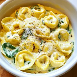 Here are the key ingredients for One-Pot Spinach Artichoke Tortellini. Each one adds flavor and texture to your dish. - 12 oz cheese tortellini (fresh or frozen) - 1 can (14 oz) artichoke hearts, drained and roughly chopped - 3 cups fresh spinach, roughly chopped - 1 cup heavy cream - 1 cup vegetable broth - 1 cup grated Parmesan cheese - 2 tablespoons olive oil - 2 cloves garlic, minced - 1 teaspoon dried Italian herbs (oregano, basil, thyme mix) - Salt and pepper to taste - 1/4 teaspoon red pepper flakes (optional, for heat) These ingredients work together to create a creamy and rich dish. The cheese tortellini serves as the base, while the artichoke hearts and spinach add a fresh touch. Heavy cream makes the sauce rich, and vegetable broth keeps everything light. You also get salty flavor from Parmesan and a hint of spice from red pepper flakes. Each bite is a joy! {{ingredient_image_1}} - Heating the olive oil Start by pouring two tablespoons of olive oil into a large pot. Heat it over medium heat. You want it warm, not smoking. - Saut&eacute;ing the garlic Next, add two cloves of minced garlic. Stir and cook for one to two minutes. The garlic should smell great but not turn brown. - Adding artichoke hearts Now, add a can of artichoke hearts. Make sure they are drained and roughly chopped. Cook this mix for two to three minutes. This step helps the flavors blend well. - Incorporating broth and cream Pour in one cup of vegetable broth and one cup of heavy cream. Stir everything together. Bring the pot to a gentle simmer. - Adding tortellini and simmering Add twelve ounces of cheese tortellini to the pot. Cook according to the package instructions, usually three to five minutes. Stir occasionally to keep them from sticking. - Incorporating spinach and cheese After the tortellini is cooked, add three cups of chopped spinach and one cup of grated Parmesan cheese. Stir until the spinach wilts and the cheese melts. This one-pot dish is creamy and full of flavor. It's simple to make and perfect for any night! To keep tortellini from getting mushy, watch the cooking time. Follow the package instructions closely, usually 3 to 5 minutes. Stir gently while cooking to keep them from sticking together. If you want a creamier dish, add more heavy cream. Start with a bit more than a cup and taste as you go. You can also mix in more cheese for added richness. For the best garnish, sprinkle extra Parmesan on top. Chopped fresh herbs like basil or parsley add color and flavor. A dash of black pepper enhances the dish too. For sides, serve with a simple salad or garlic bread. Both options balance the richness of the tortellini. You can pair this dish with a light white wine for a nice touch. Pro Tips Use Fresh Spinach: Fresh spinach will provide a vibrant color and better texture compared to frozen spinach, enhancing the dish's overall appeal. Customize the Cheese: Experiment with different cheeses like mozzarella or Gruy&egrave;re for a unique flavor profile that complements the tortellini. Adjust the Creaminess: For a lighter version, you can substitute half of the heavy cream with more vegetable broth or a splash of white wine. Add Protein: Consider adding cooked chicken, shrimp, or white beans to make this dish more filling and nutritious. {{image_2}} If you need a gluten-free option, use gluten-free tortellini. Many brands offer great choices that taste amazing. Check your local store for fresh or frozen options. For a dairy-free version, swap the heavy cream with coconut milk or cashew cream. These substitutes add richness without dairy. Use nutritional yeast instead of Parmesan for a cheesy flavor. Adding protein can make this dish heartier. Cooked chicken, shrimp, or even chickpeas work well. Just stir them in after cooking the tortellini. Try different herb combinations to change the flavor. Fresh basil, thyme, or parsley can brighten the dish. You can also use a touch of lemon zest for a fresh twist. You can keep One-Pot Spinach Artichoke Tortellini in the fridge for up to three days. Store it in an airtight container to keep it fresh. This way, you can enjoy the creamy dish later without losing its taste. For freezing, allow the dish to cool first. Use freezer-safe containers to store leftovers. Make sure to leave some space at the top, as the pasta may expand when frozen. You can freeze it for up to two months. When ready to eat, thaw it overnight in the fridge. Reheat the tortellini on the stove over low heat. Add a splash of cream or broth to keep it creamy. Stir gently to heat evenly, and enjoy your delicious meal! Can I use frozen spinach instead of fresh? Yes, you can use frozen spinach. Just thaw it and drain excess water. Frozen spinach is easy to use and still tasty. How do I make this dish vegetarian? This dish is already vegetarian. Make sure to check the tortellini for meat. Use cheese tortellini to keep it meat-free. What to serve with One-Pot Spinach Artichoke Tortellini? This dish pairs well with a simple salad or garlic bread. You can also serve it with a light soup for a complete meal. Can I use different types of tortellini? Absolutely! You can use any type of tortellini you like. Try varieties like mushroom, spinach, or even butternut squash for a fun twist. This blog post covered a tasty one-pot recipe with cheese tortellini, artichoke hearts, and fresh spinach. You learned how to prepare and cook these ingredients in a simple way. We explored tips for the best flavor and storage methods. You can adjust this dish easily by changing ingredients or adding protein. Enjoy your cooking and create a dish that your family will love!